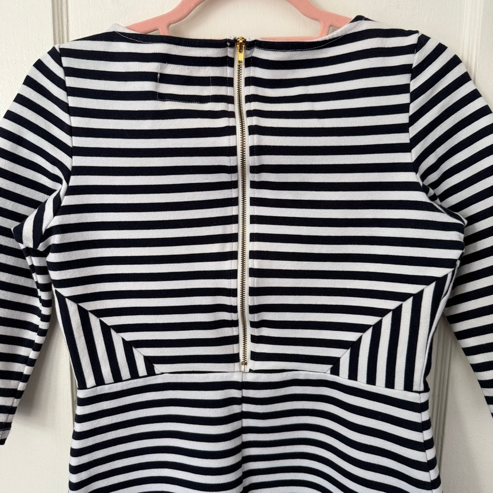 Tabitha from Anthropologie Striped Dress with Chambray Pockets Size 4 - Picture 4 of 10